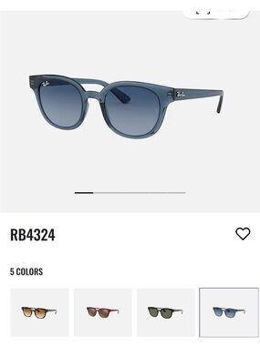 Ray-Ban Blue Gradient Round RB4324 Sunglasses